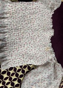 white floral peplum top