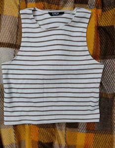 Striped Crop Tank Top