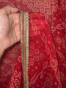 Red Bandhani Dupatta