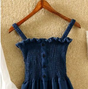 Blue Dress with White Tie Top - Summer Outfit