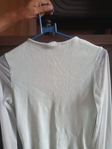 Cute Sheer Sleeve Top