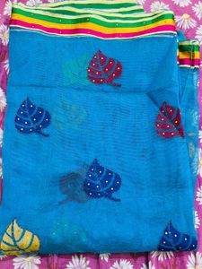 Blue Colour Net Saree