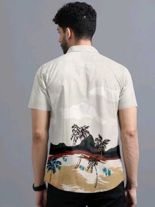 Tropical Print Short Sleeve Shirt