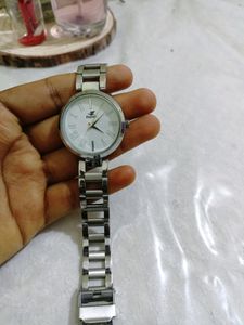 Ladies Silver Chain Watch