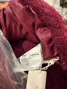 Maroon Faux Fur Jacket