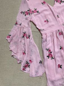 Pink Embroidered Dress