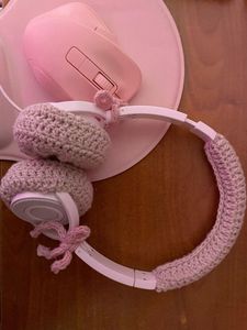 Crochet Cat Headphone Covers
