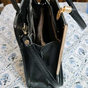 Solid Black Handbag