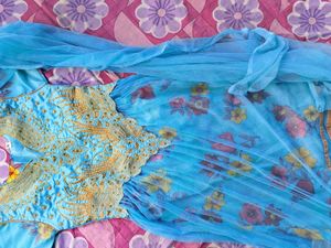 Organza Floral Anarkali