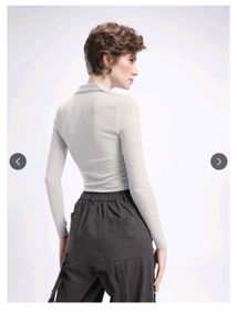 Ribbed Long Sleeve Crop Top