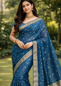 Elegant Blue Saree