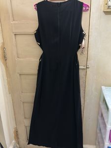 Black Sequins Work Gown