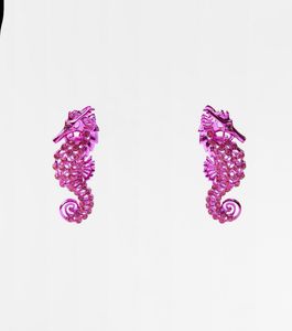 Seahorse metallic Glitter Earrings
