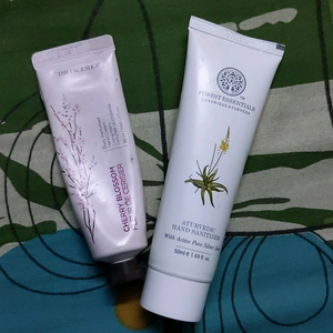 Forest Essentials sanitizer +  the faceshop hand cream + jewelry box ( with mirror)