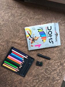 Vintage Camel Oil pastels and Doms Colour Pencils