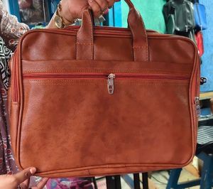 Unisex Laptop Bag - Leather