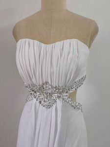 White Strapless Maxi Dress