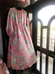 Satin Floral Dress