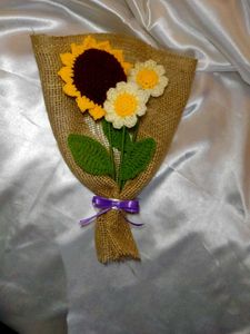 Crochet Flower Bouquet Set