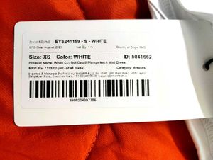 White Long Sleeve Mini Dress