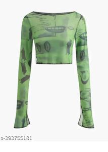 Olive Green Sheer Top