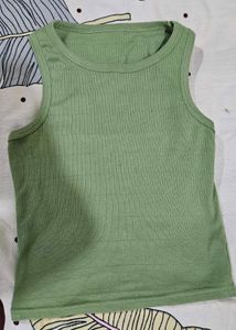 Sage Green Ribbed Tank Top