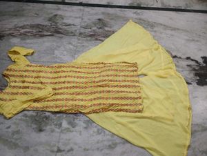 Yellow Kurta Palazzo Set