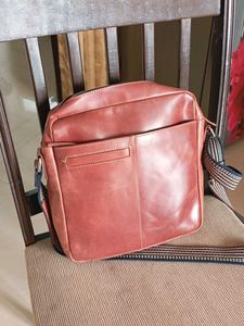 Leather Crossbody Messenger Bag