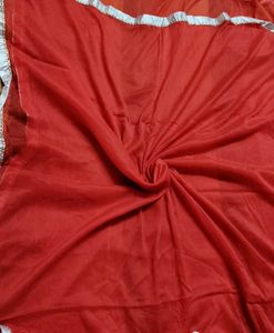 Women Red Thread Embroidered Cotton Suit Set