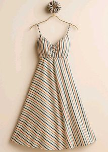 Striped Sundress with Scrunchie