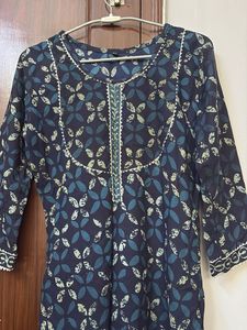 Blue floral Print Kurti