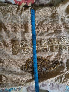 Beige Party Wear Kurti