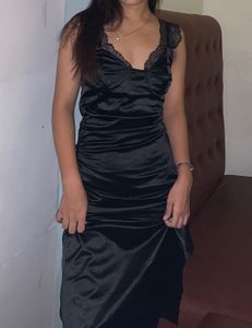 Silky Black Slip Dress
