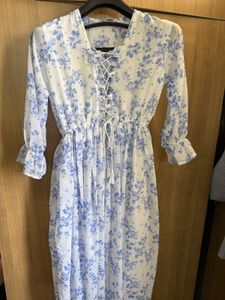 White And Blue Dress Perfect For U