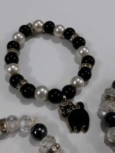 Black kitty Shiny Bracelet Stack- BRAND NEW