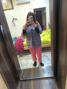 Pink Embroidered Salwar Pants