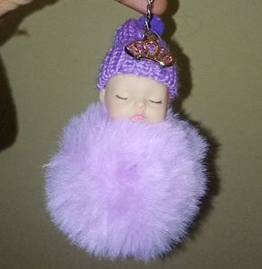 Cute Purple Doll Keychain