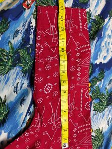 Red Printed Kurta Set