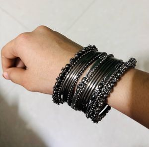 Oxidised bangles Set