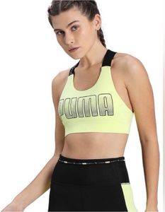 PUMAWomen Sports Lightly Padded Bra (Yellow)