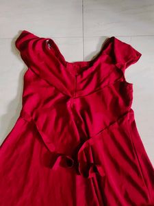 Maroon Gown For Party Wear