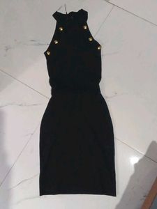 Chic Black Bodycon Midi Dress