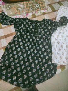 Black And White Kurta Pant Set