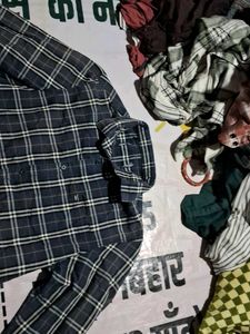 Blue Plaid Button-Down Shirt