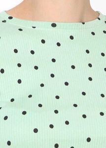 RIO - Polka-Dot Crew-Neck Top