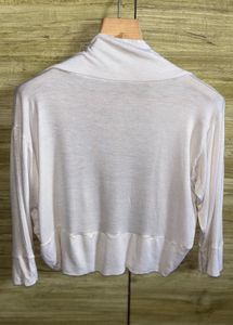 White Cropped Cardigan