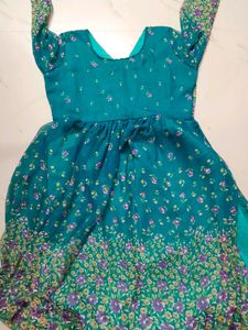 Georgette Party Wear Gown With Side Slit