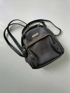 Solid Black Mini Backpack