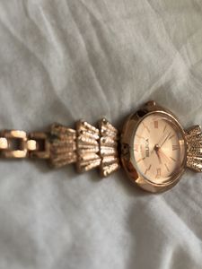 Elegant Silica Rose Gold Watch