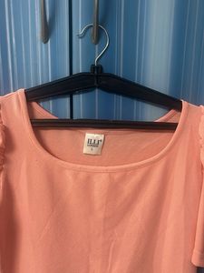 Peach Puff Sleeve Top